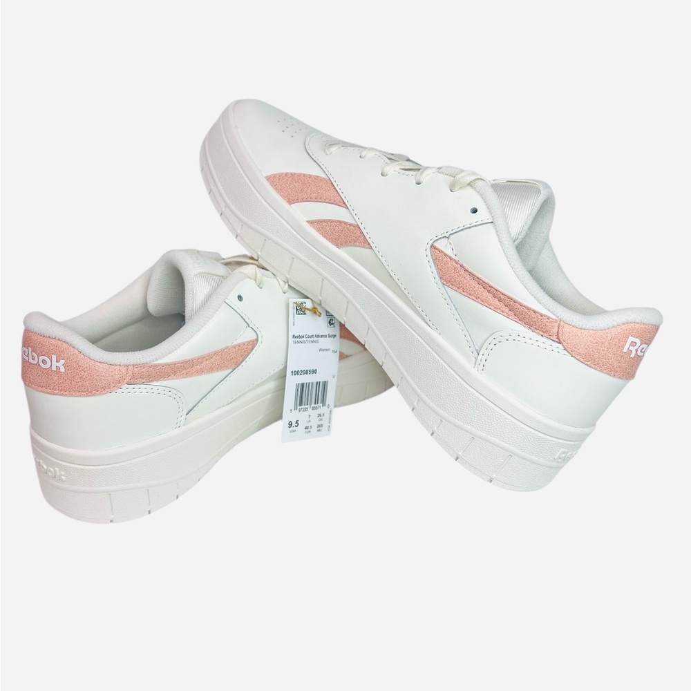Reebok Court Advance Surge White/Pink Tennis Shoes Athletic Womens Size 9.5 - Picture 12 of 16
